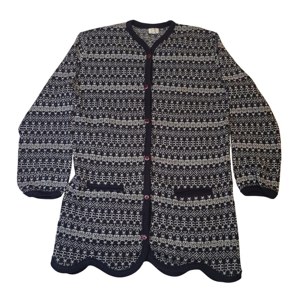 Emaniel Zoo Women's Button Down Black Sweater Size 6